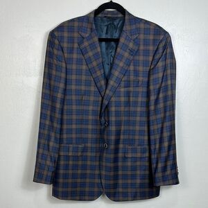 Reda 1865 Contemporary Classic Men's Blue Plaid Blazer Size 42